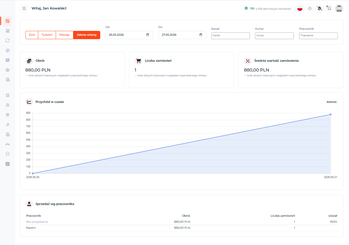 Panel CStore OMS do zarządzania sprzedażą marketplace